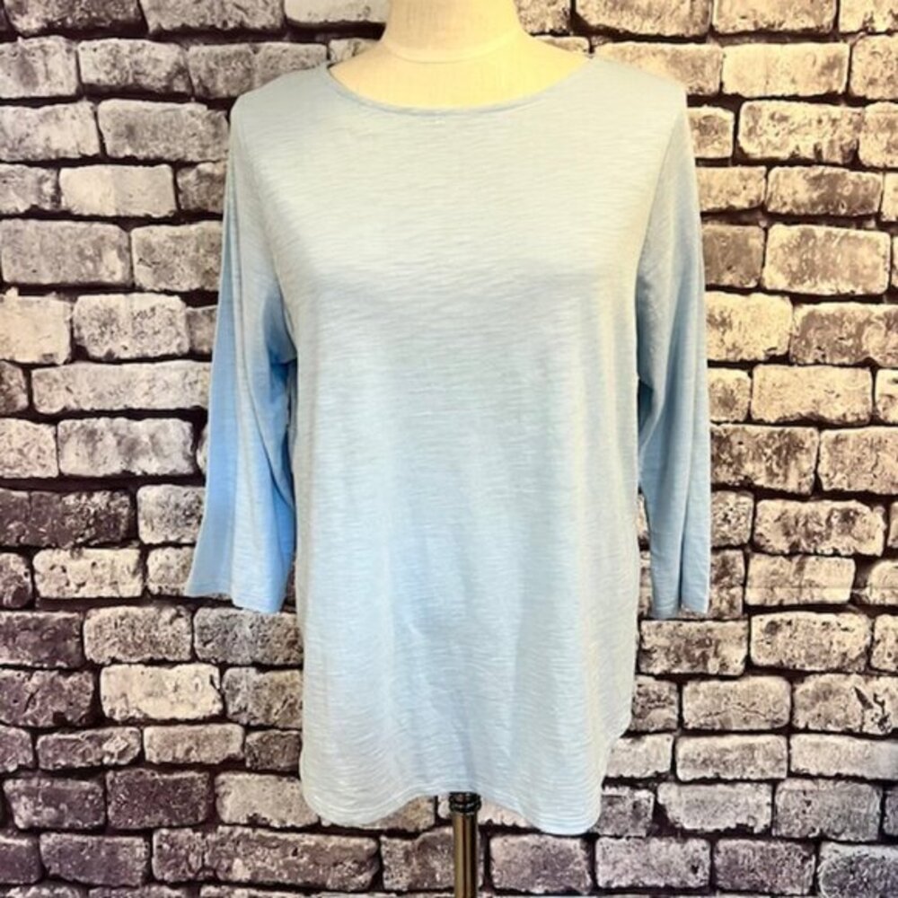 Chico's NWT Ultimate Tee Blue 3/4 Sleeves Size L